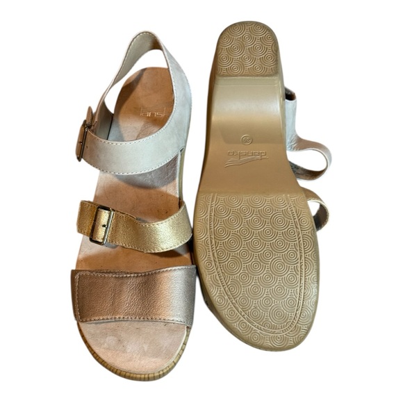 Dansko Malena Multi-Metallic Leather 3 Strap Clog Sandal Size EU 39 US 8.5-9 - Picture 8 of 13